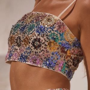 12TH TRIBE - DYNAMO SEQUIN CROP TOP